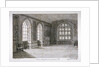 Interior view of the Jerusalem Chamber in Westminster Abbey, London by Frederick Nash