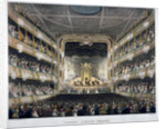 Interior view of Covent Garden Theatre, Bow Street, Westminster, London by J Bluck