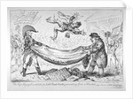 The high-flying candidate, (ie Little Paul-Goose), mounting from a blanket by James Gillray