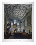 Interior view of the Chapel Royal in St James's Palace, Westminster, London by Daniel Havell