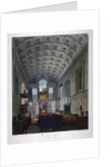 Interior view of the Chapel Royal in St James's Palace, Westminster, London by Daniel Havell
