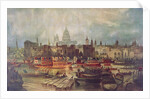 The Lord Mayor's procession by water to Westminster, London by Anonymous