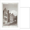 View looking towards the gateway of Montague House, Southwark, London by John Chessell Buckler
