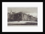 View of Newgate Prison, Old Bailey, from Newgate Street, City of London by William Monk