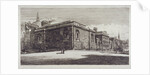 View of Newgate Prison, Old Bailey, from Newgate Street, City of London by William Monk