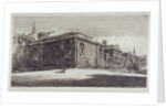 View of Newgate Prison, Old Bailey, from Newgate Street, City of London by William Monk