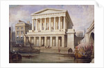 Proposed view of Fishmongers' Hall near London Bridge, City of London by Frederick Nash