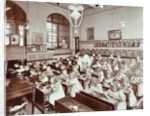 Writing lesson, Hugh Myddelton School, Finsbury, London, 1906 by Unknown