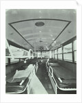 Interior of coach type ambulance, Western Ambulance Station, Fulham, 1935 by Unknown