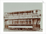 Double-decker electric tram with advertisement for the New Cross Empire, 1907 by Unknown