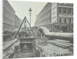 Replacing an old gas main, Commercial Street, London, 1906 by Unknown