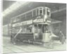 Transport workers washing a tram at the Holloway Car Shed, London, 1932 by Unknown
