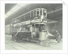 Transport workers washing a tram at the Holloway Car Shed, London, 1932 by Unknown