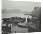 Barges moored at Bankside wharves looking downstream, London, 1913 by Unknown