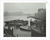 Barges moored at Bankside wharves looking downstream, London, 1913 by Unknown