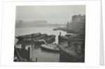 Barges moored at Bankside wharves looking downstream, London, 1913 by Unknown