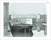 Man mooring a barge by a river bank, Poplar, London, 1905 by Unknown