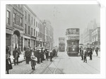 Pedestrians and trams in Commercial Street, Stepney, London, 1907 by Unknown