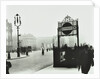 Trafalgar Square with Underground entrance and Admiralty Arch behind, London, 1913 by Unknown