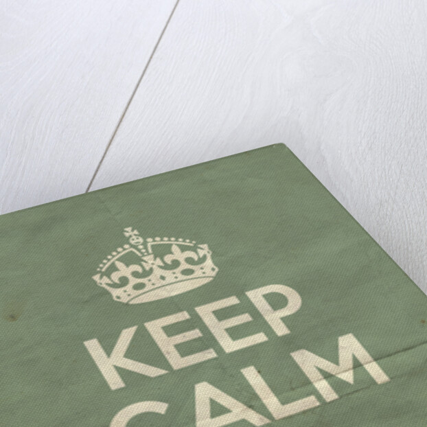Keep Calm And Carry On Poster in Green Blue Vintage by Magnolia Box