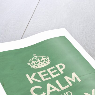 Keep Calm And Carry On Poster in Arsenic Vintage by Magnolia Box
