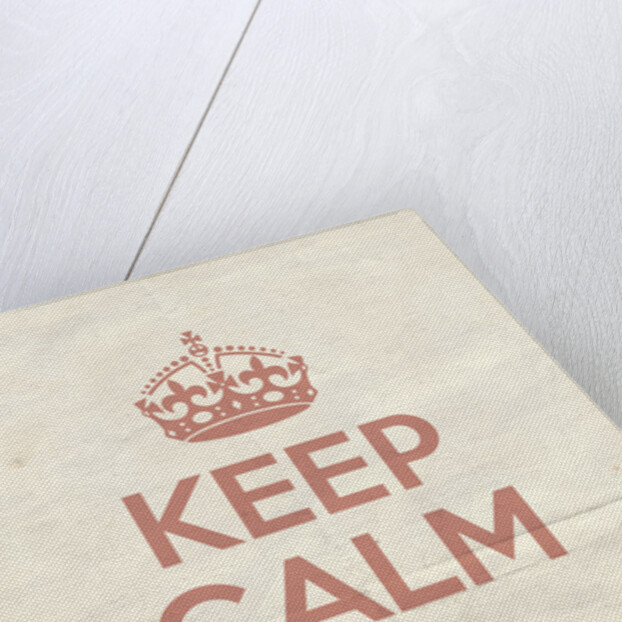 Keep Calm And Carry On Poster in Red Earth Vintage Reversed by Magnolia Box