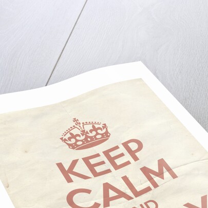 Keep Calm And Carry On Poster in Red Earth Vintage Reversed by Magnolia Box