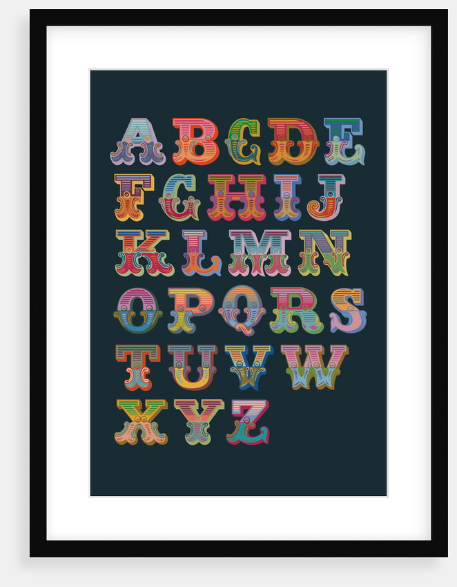 Alphabet (Dark background) by Magnolia Box