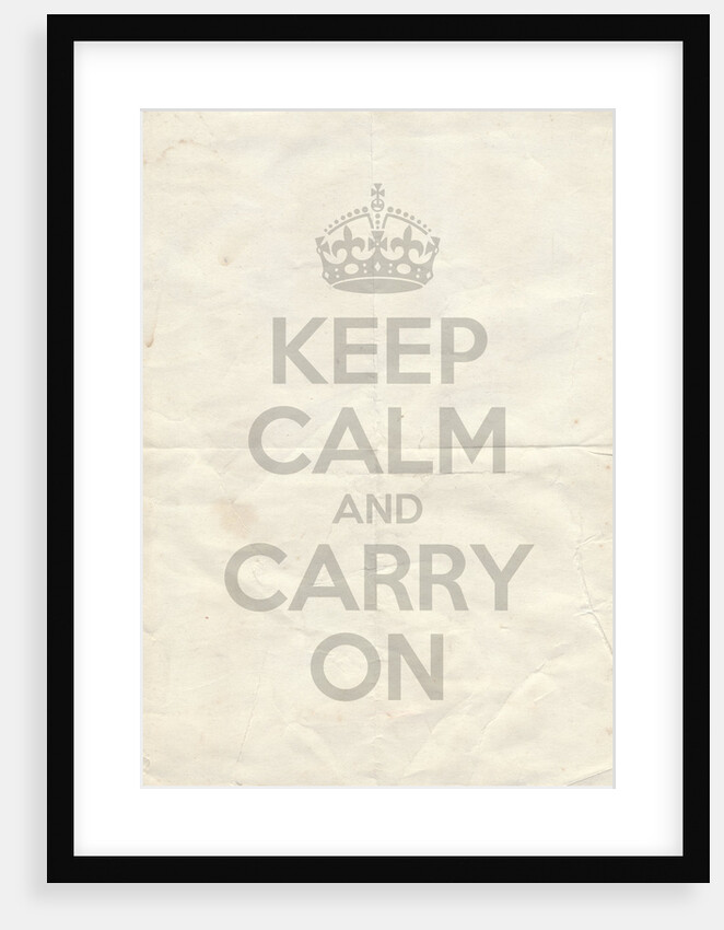 Keep Calm And Carry On Poster in Blazer Vintage Reversed by Magnolia Box