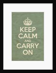 Keep Calm And Carry On Poster in Green Blue Vintage by Magnolia Box