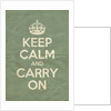 Keep Calm And Carry On Poster in Green Blue Vintage by Magnolia Box