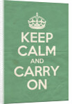 Keep Calm And Carry On Poster in Arsenic Vintage by Magnolia Box
