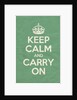 Keep Calm And Carry On Poster in Arsenic Vintage by Magnolia Box