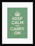 Keep Calm And Carry On Poster in Arsenic Vintage by Magnolia Box