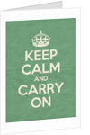 Keep Calm And Carry On Poster in Arsenic Vintage by Magnolia Box
