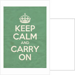 Keep Calm And Carry On Poster in Arsenic Vintage by Magnolia Box