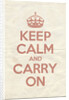 Keep Calm And Carry On Poster in Red Earth Vintage Reversed by Magnolia Box