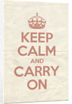 Keep Calm And Carry On Poster in Red Earth Vintage Reversed by Magnolia Box