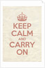 Keep Calm And Carry On Poster in Red Earth Vintage Reversed by Magnolia Box