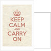 Keep Calm And Carry On Poster in Red Earth Vintage Reversed by Magnolia Box