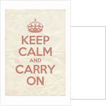 Keep Calm And Carry On Poster in Red Earth Vintage Reversed by Magnolia Box