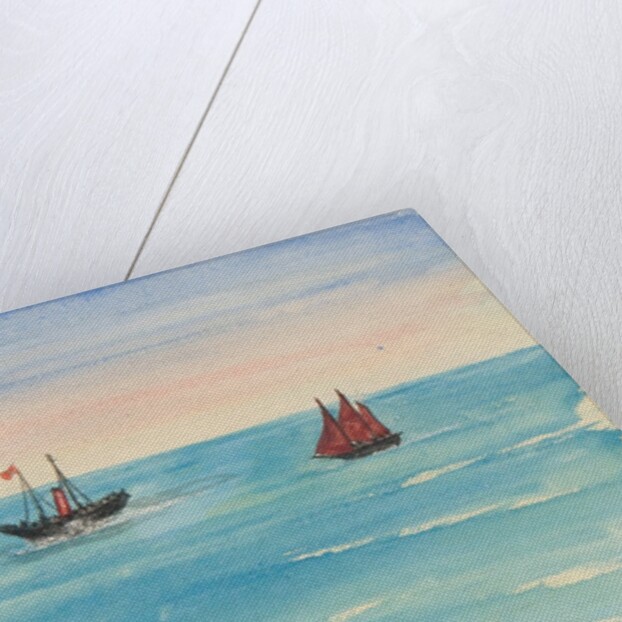 Ships at sea by Unknown