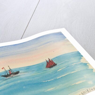 Ships at sea by Unknown