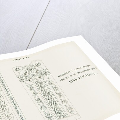 Monumental Runic Cross South side of the Church Gate, Kirk Michael by J. W.