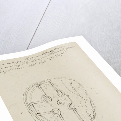 Fragment of a cross on top of wall surrounding Old Lonan Church Yard, Isle of Man by S. Staples