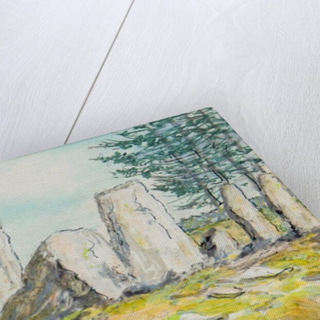 Cashtal yn Ard forecourt, Cornaa by Harold H. Cresswell