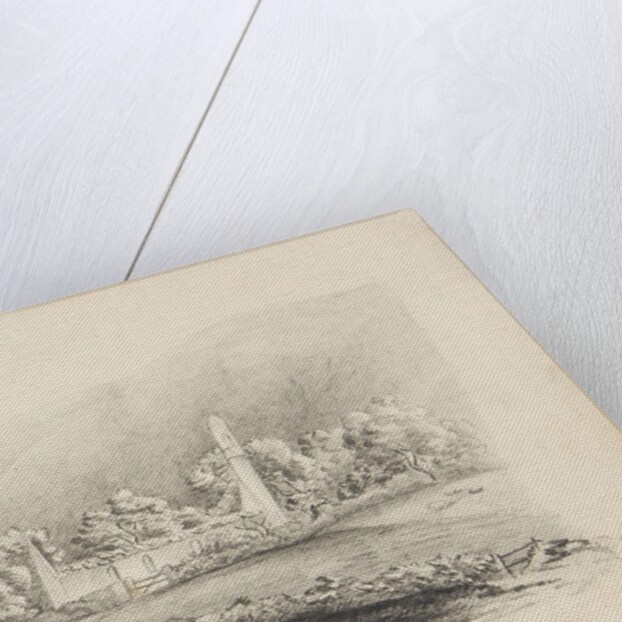 Roofless church with trees and greenery all around by Unknown