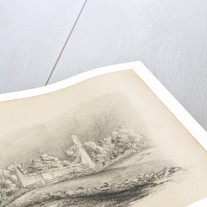 Roofless church with trees and greenery all around by Unknown