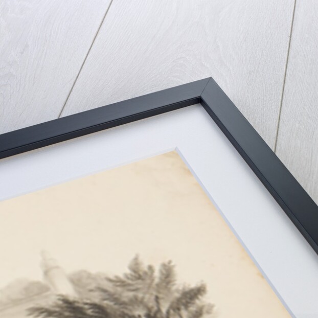 House with stone wall in front by Unknown