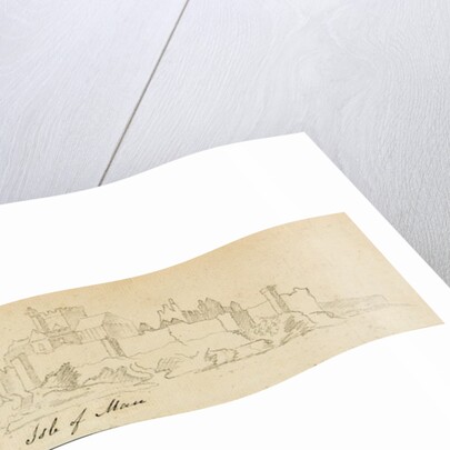 Pencil Drawing of 'Peel Castle, Isle of Man' by Unknown